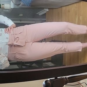 Blush Paperbag Pants